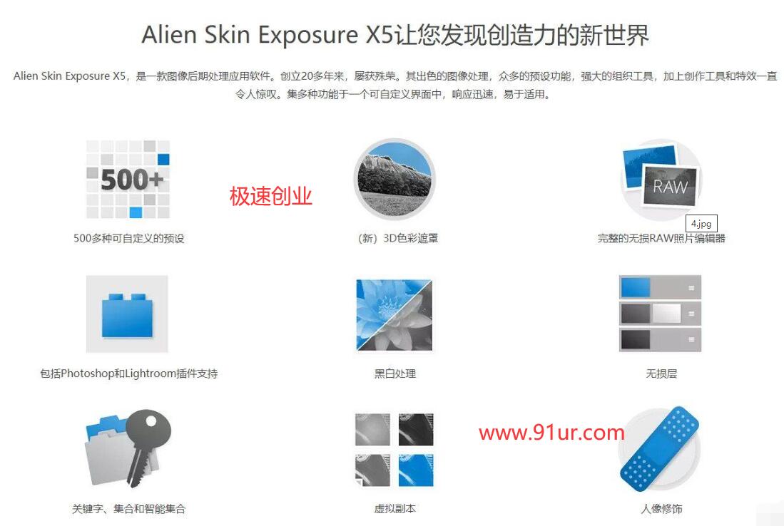 PS精品插件#Phhotoshop顶级插件 Alien Skin Exposure X5.0中文破解版-绿色版3