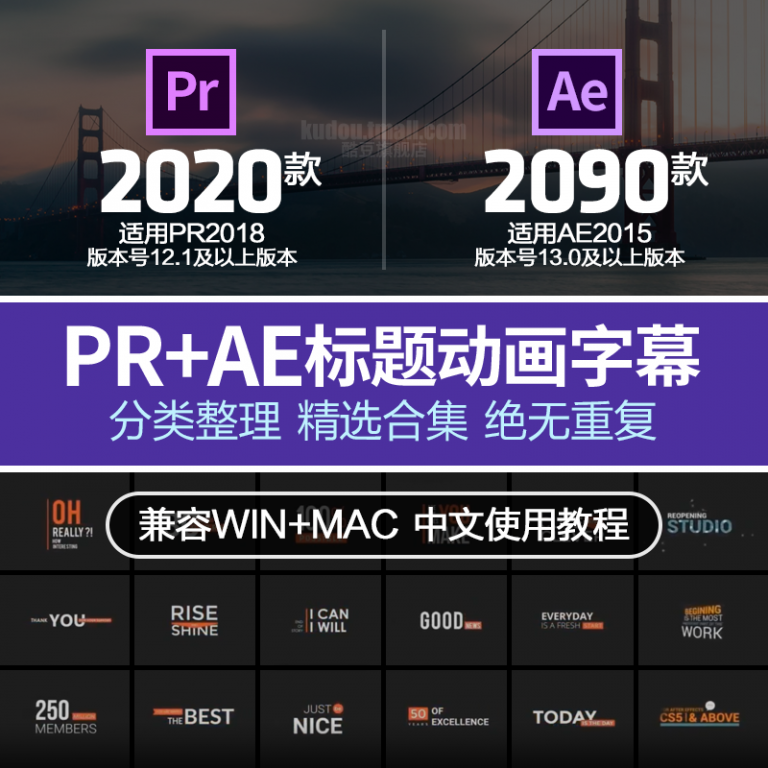 字幕样式下载#5000款PR+AE标题字幕合集（全网最全合集）标题字幕大全合集